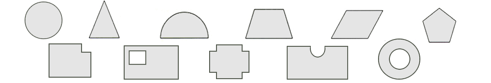 エキスパンドメタルの切断加工の形状例